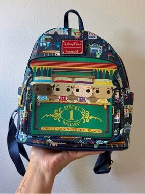 Disney Parks Loungefly Dapper Dans Mini Backpack - Navy Green